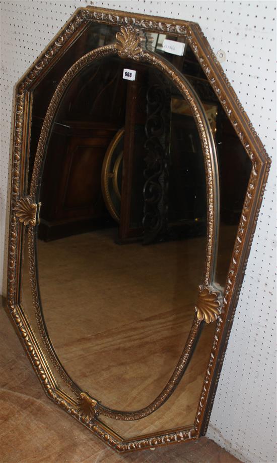 Large gilt frame mirror(-)